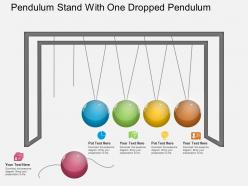 Bh Pendulum Stand With One Dropped Pendulum Powerpoint Template