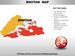 Bhutan country powerpoint maps