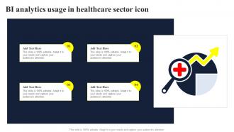BI Analytics Usage In Healthcare Sector Icon