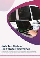 Bi fold agile test strategy for website performance document report pdf ppt template