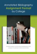 Bi fold annotated bibliography assignment format by college pdf ppt template one pager