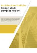 Bi fold architecture portfolio design work samples document report pdf ppt template