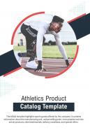 Bi fold athletics product catalog document report pdf ppt template