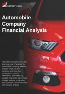 Bi fold automobile company financial analysis document report pdf ppt template