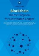 Bi fold blockchain theme proposal for distributed ledger document report pdf ppt template