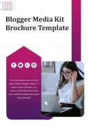 Bi fold blogger media kit brochure template document report pdf ppt one pager