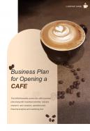 Bi fold business plan for opening a cafe document report pdf ppt template one pager