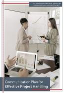 Bi fold communication plan for effective project handling document report pdf ppt template