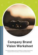 Bi fold company brand vision worksheet document report pdf ppt template one pager