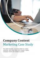 Bi fold company content marketing case study document report pdf ppt template one pager