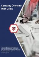 Bi fold company overview with goals document report pdf ppt template