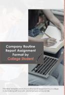 Bi Fold Company Routine Report Assignment Format By College Student PDF PPT Template One Pager
