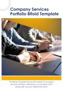 Bi fold company services portfolio document report pdf ppt template