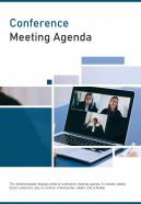Bi fold conference meeting agenda document report pdf ppt template one pager