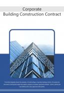 Bi fold corporate building construction contract document report pdf ppt template one pager