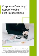 Bi fold corporate company mobile first presentations document report pdf ppt template