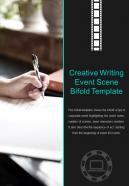 Bi fold creative writing event scene template document report pdf ppt one pager