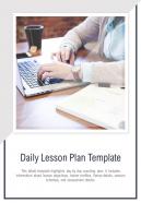 Bi fold daily lesson plan document report pdf ppt template