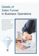 Bi fold details of sales funnel in business operations document pdf ppt template one pager