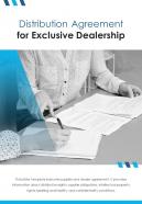 Bi fold distribution agreement for exclusive dealership document report pdf ppt template
