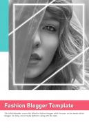 Bi fold fashion blogger template document report pdf ppt one pager