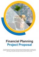 Bi fold financial planning project proposal document report pdf ppt template