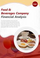 Bi fold food and beverages company financial analysis document report pdf ppt template