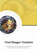 Bi fold food blogger template document report pdf ppt one pager