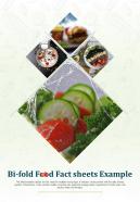 Bi fold food fact sheet document report pdf ppt template