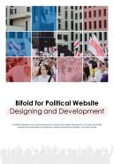 Bi fold for political website designing and development document report pdf ppt template one pager