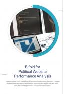 Bi Fold For Political Website Performance Analysis Document Report PDF PPT Template One Pager