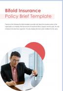 Bi fold insurance policy brief template document report pdf ppt one pager