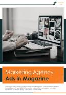 Bi fold marketing agency ads in magazine document report pdf ppt template