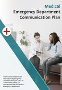 Bi fold medical emergency department communication plan document pdf ppt template one pager