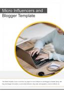 Bi fold micro influencers and blogger template document report pdf ppt one pager