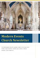 Bi fold modern events church newsletter document report pdf ppt template one pager