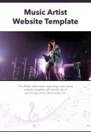 Bi fold music artist website document report pdf ppt template