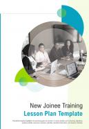 Bi fold new joinee training lesson plan template document report pdf ppt one pager