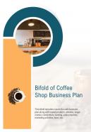 Bi fold of coffee shop business plan document report pdf ppt template one pager