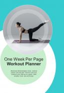 Bi fold one week per page workout planner document report pdf ppt template one pager