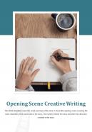 Bi fold opening scene creative writing document report pdf ppt template one pager