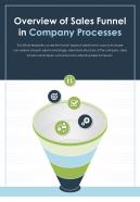 Bi fold overview of sales funnel in company processes document pdf ppt template one pager
