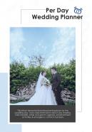 Bi fold per day wedding planner document report pdf ppt template