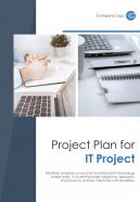 Bi fold project plan for it project document report pdf ppt template one pager