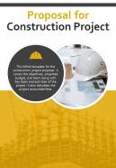 Bi fold proposal for construction project document report pdf ppt template