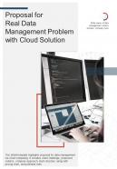 Bi fold proposal for real data management problem with cloud solution pdf ppt template one pager