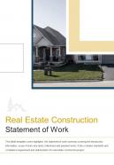 Bi fold real estate construction statement of work document report pdf ppt template one pager