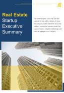 Bi fold real estate startup executive summary document report pdf ppt template