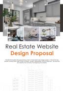 Bi fold real estate website design proposal document report pdf ppt template one pager