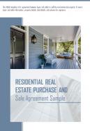 Bi fold residential real estate purchase and sale agreement sample document report pdf ppt template